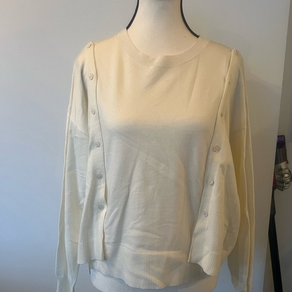 My Twinset White Cardigan – Button Detail – Size Medium – Classic & Chic - Picture 7 of 17